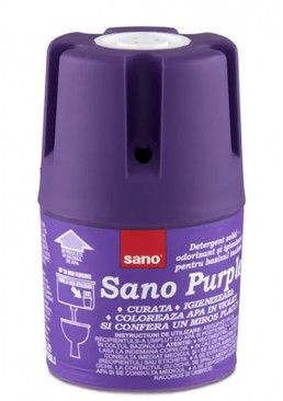 Блок в сливной бачок для чистки унитаза Sano Purple, 150 г 